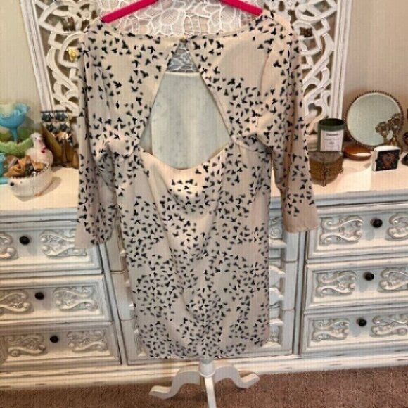 Everly black bird print dress - Picture 8 of 8